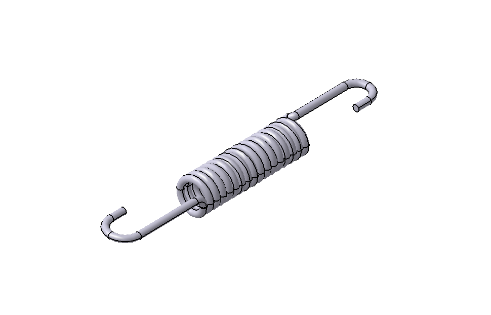 HELICAL EXTENSION SPRING OD 2.8 X H120