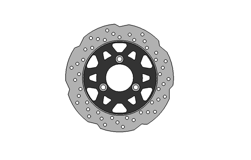 [U10-60464008] BIKE REAR DISC 230 MM WITH 3 HOLES