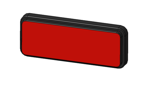 [U10-30453003] RECTANGULAR RED REFLECTOR